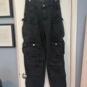 Boutique Micas Black Cargo Pants